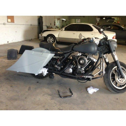 Harley Davidson Bagger 8" Stretched SaddleBags   Fender No Cut Outs   Recess Plate