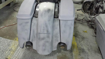 Harley Davidson 4.5" Extended Stretched Saddlebags With LED Light Fender With Lids - 2014 - 2018  Model Style Bags