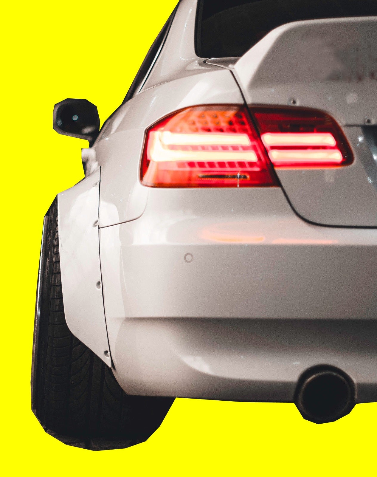 4" New School Fender Flares Universal Fiberglass 4Pcs