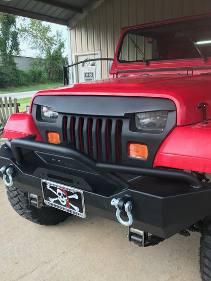 1987-95 Fits: Jeep Wrangler Yj Overlay Grille Grill Mean Furious Angry Bird Eyes Fiberglass