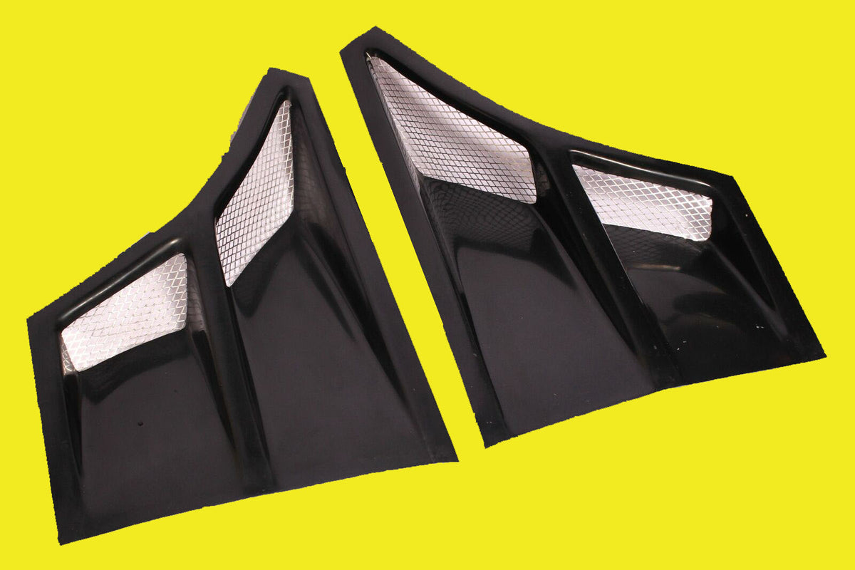 Glass Intake Scoop Side Air Front Fender Vents Hood Fiberglass 4 Unive ...
