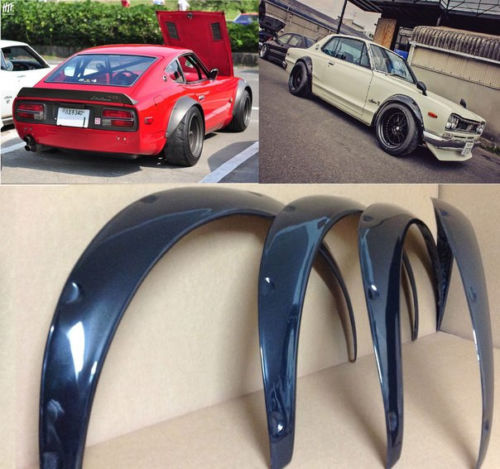 2" JDM Fender Flares Universal Fiberglass Fits: Toyota Fits: Honda Fits: Nissan Fits: Subaru Datsun (4 pieces)  NEW