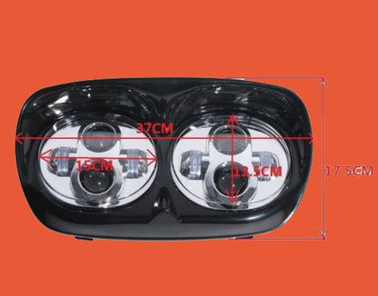 DUAL 5.75" DAYMAKER HID LED Replacement ROAD GLIDE Chrome Light Bulb Headlight Motorcycle Harley   Bezel