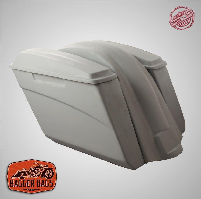 Harley Davidson Heritage Softail 5" Extended Saddlebags   Lids   Fender No Cutouts