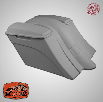 Yamaha Roadstar 1999 - 2007 6" Extended Stretched Out & Down Bags   Rear Fender   No Cut Outs   lids